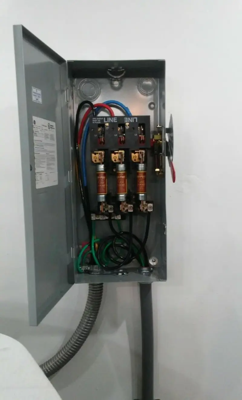 Three-phase disconnect switch installed for Electrical Wiring & Rewiring in West Clarkston-Highland